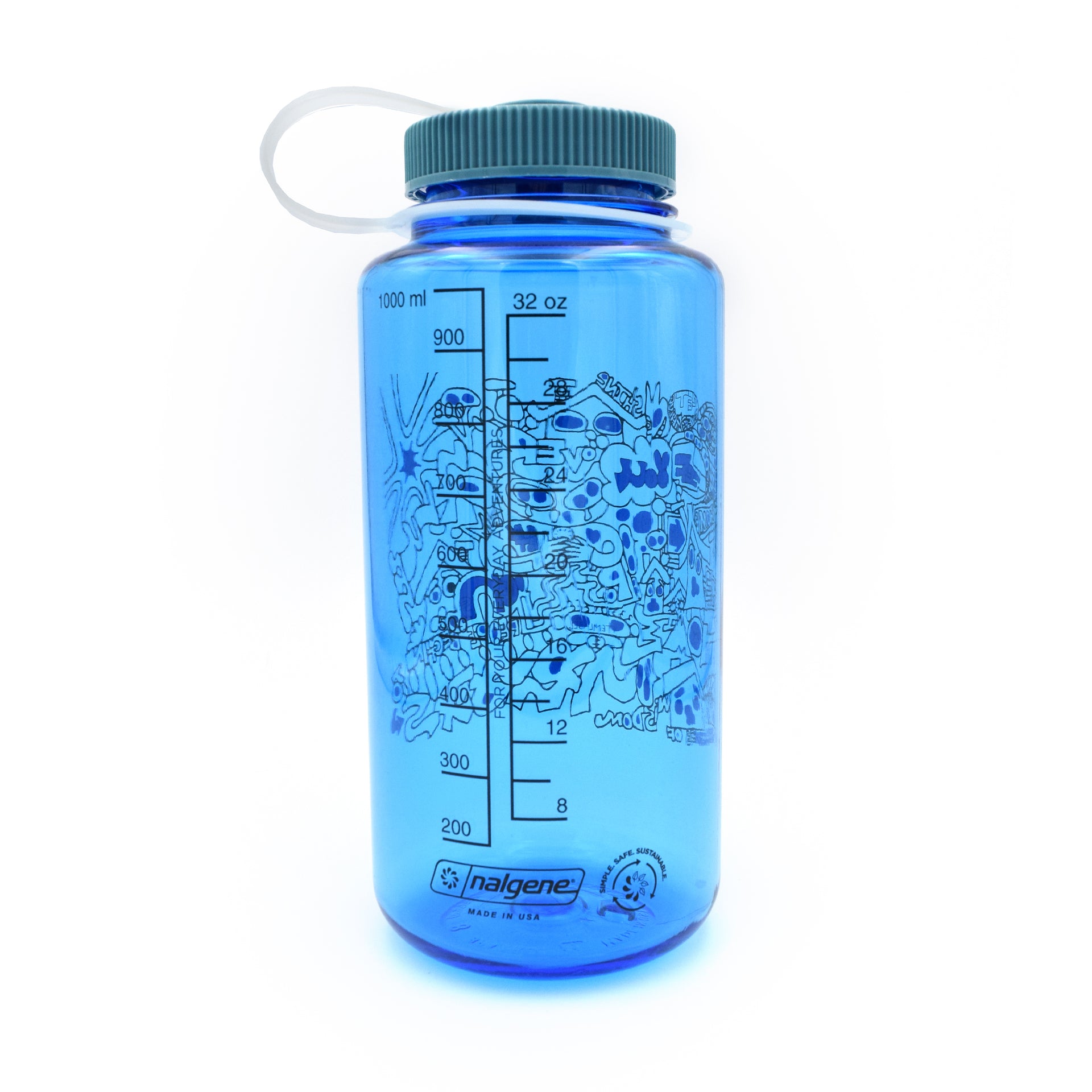 32oz ItemLabel Wide Mouth Nalgene - Blue