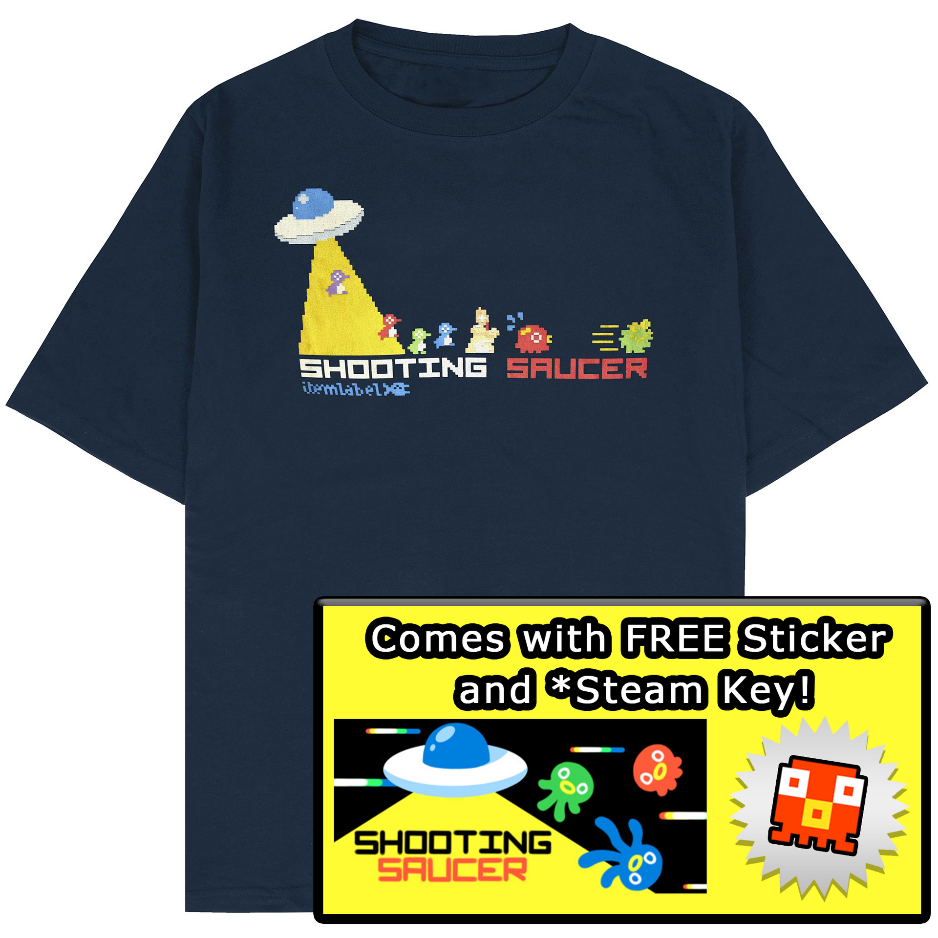 Shooting Saucer Game and Shirt bundle